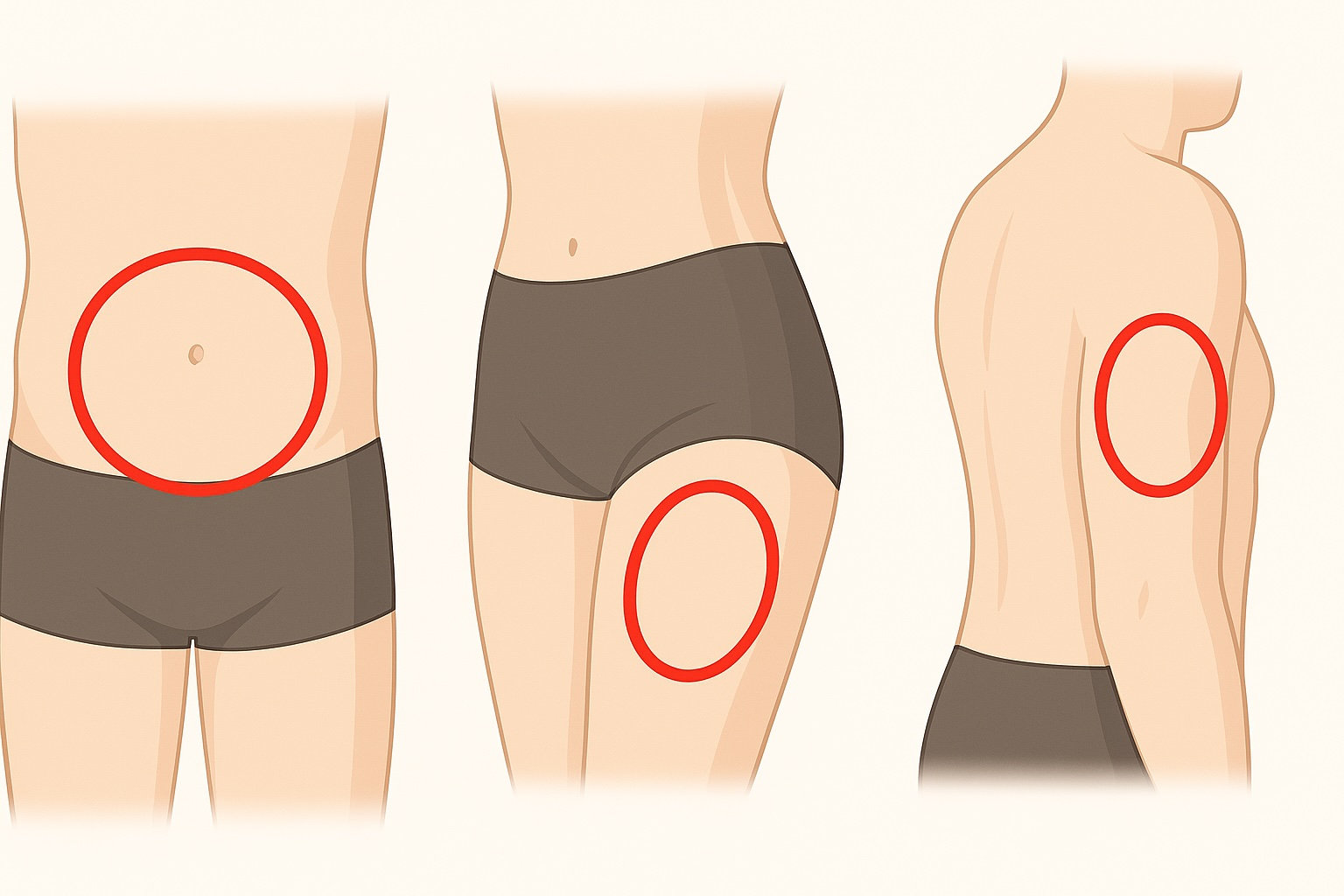 Abnehmspritzen – welche Einstichstelle ist die beste?