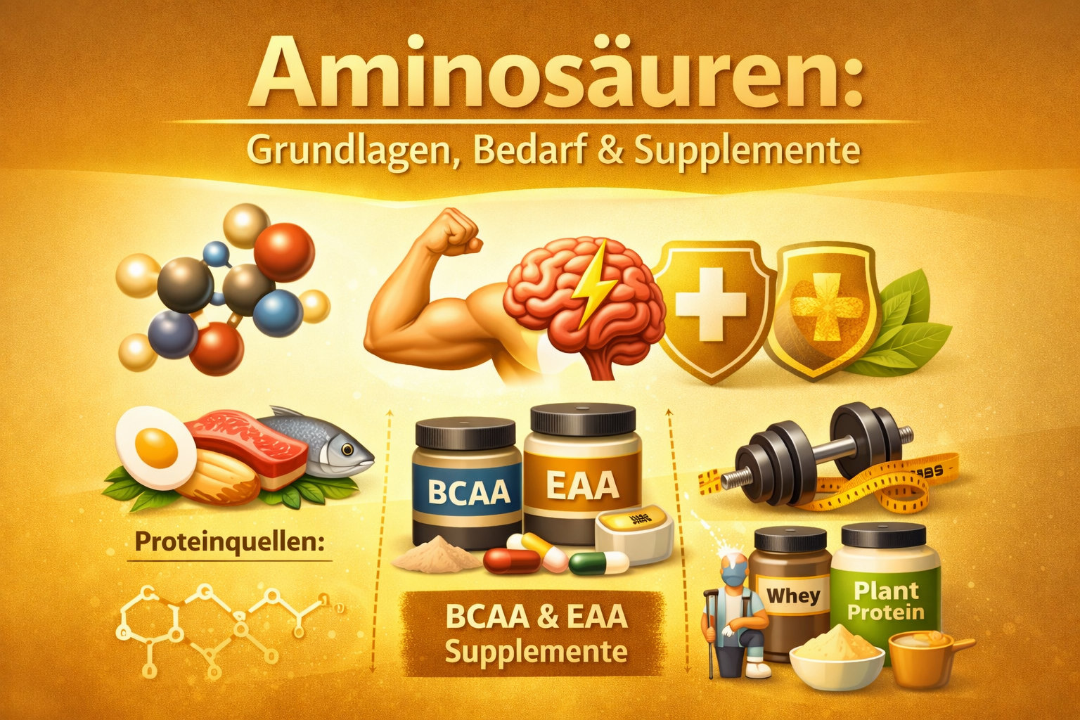 Aminosäuren: Grundlagen & Supplemente